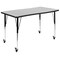 Flash Furniture Rectangle 28 W, 47.5 L, 30 H, Chrome, Laminate, Particleboard, Steel, Grey XU-A3048-CON-GY-T-A-CAS-GG - alternate 9